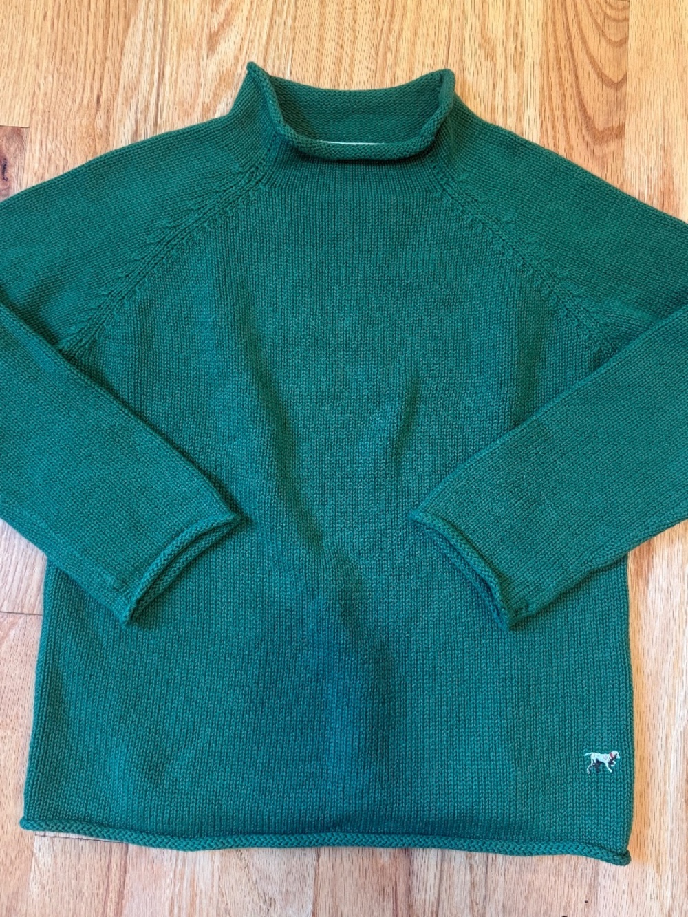 J. Crew Crewcuts Kids Roll Neck Classic Cotton Sweater Size Medium dog logo